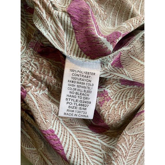 EUC Umgee Mixed Media‎ Animal Print Ruffle Hem  Open Front Kimono Size S/M - Picture 5 of 9